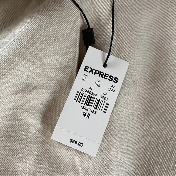 Express cropped pants with front tie - size 14 - Picture 5 of 7